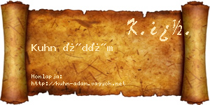 Kuhn Ádám névjegykártya