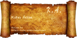 Kuhn Ádám névjegykártya